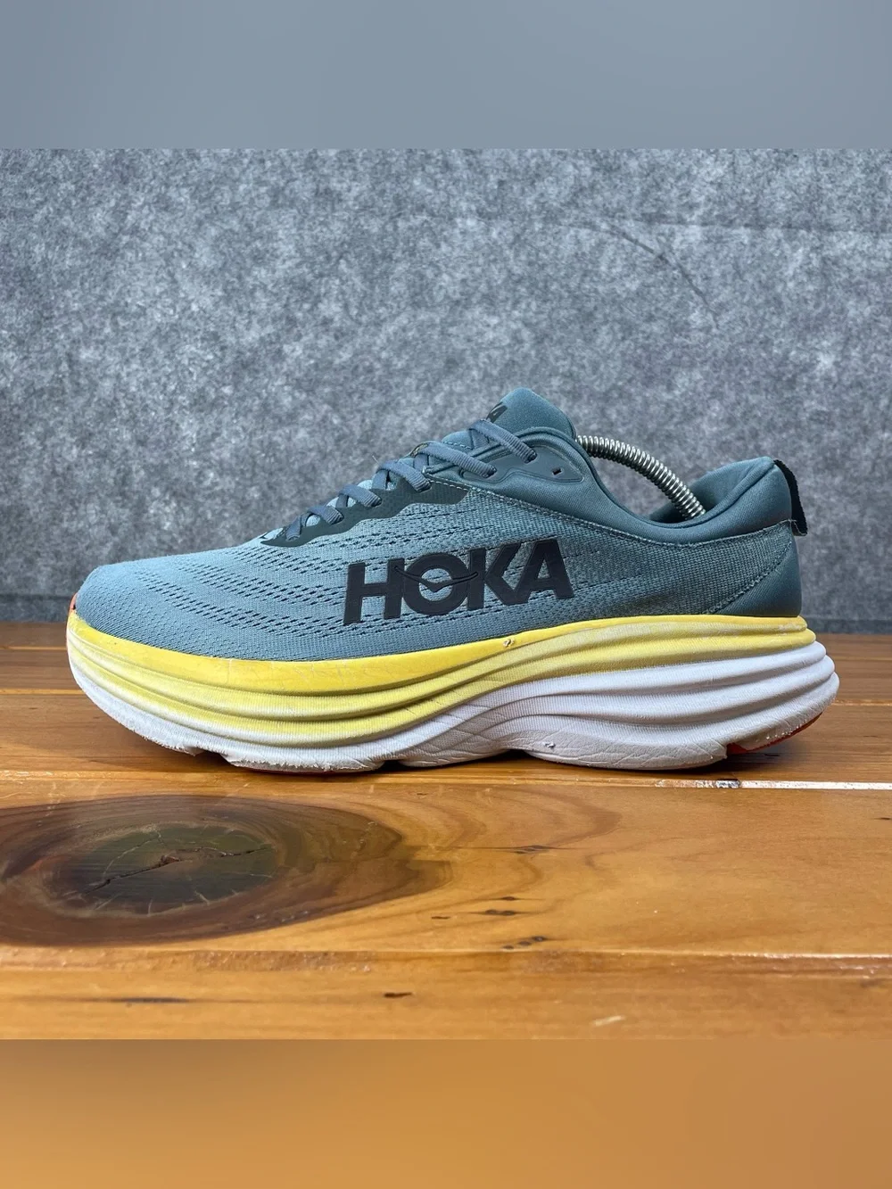HOKA Bondi 8 Mens 11.5 2E Wide Goblin Blue Road Running Walking Shoes 1127953